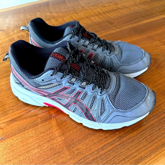 Asics Other - ASICS Men's Gel-Venture 7, Gray With Black And Red Accents. Size Extra W…